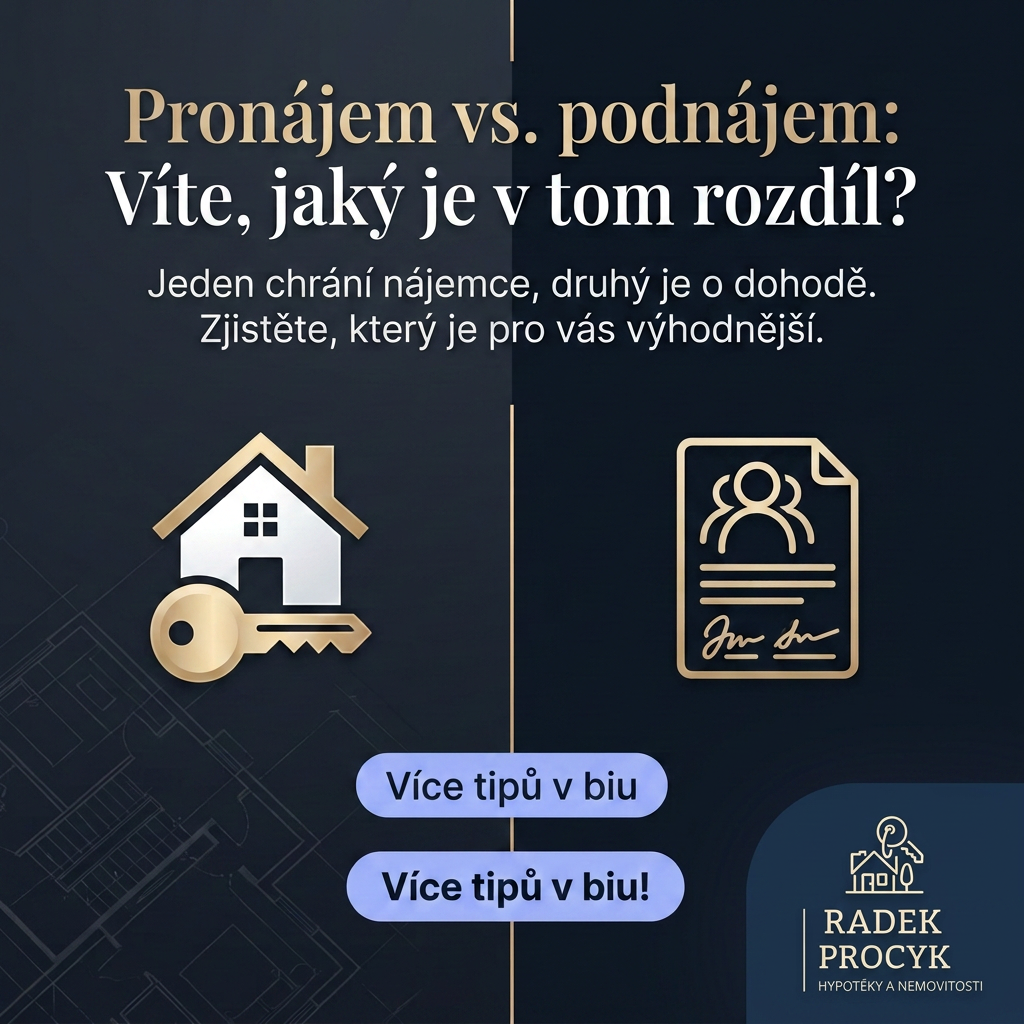 Pronájem vs. podnájem: Jakou smlouvu opravdu podepisujete?